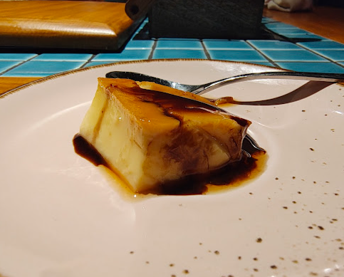 Caramel dessert at Orange's Barbeque Smoke House