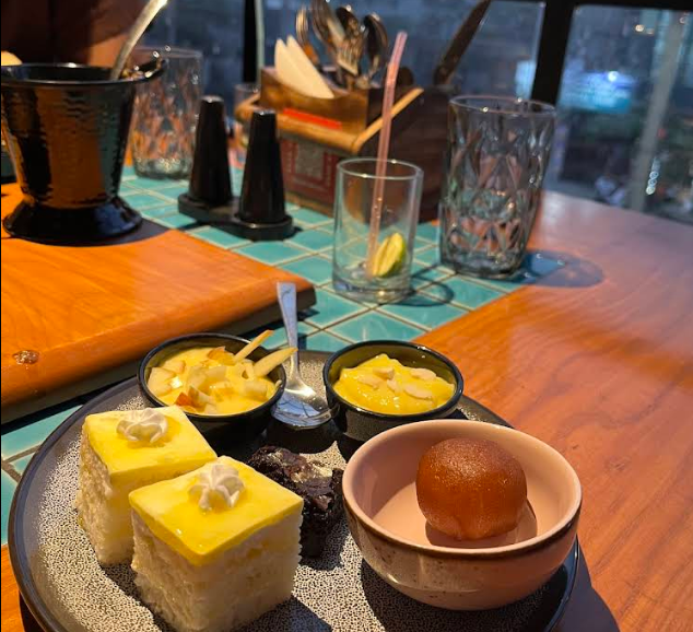 Dessert platter at Orange's Barbeque Smoke House